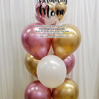 Pink Elegance ~ Bespoke Bubble Balloon Bouquet #356