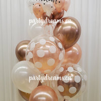 Rose Gold Dynasty ~ Bespoke Bubble Balloon Bouquet #BA05