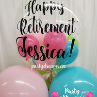 Wishing you all the best  ~ Happy Retirement Bespoke Bubble Balloon Bouquet #132