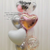Silver & White Delight ~ Bespoke Bubble Balloon Bouquet #323