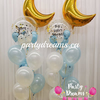 Love You To The Moon And Back ~ Baby Shower Bespoke Bubble Balloon Bouquet Set #23