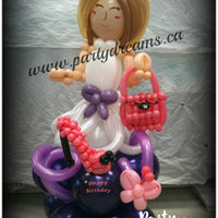Balloon Sculpture - Birthday Shopaholic Lady (Medium) #BP25
