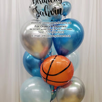 Basketball Lover ~ Bespoke Bubble Balloon Bouquet #152
