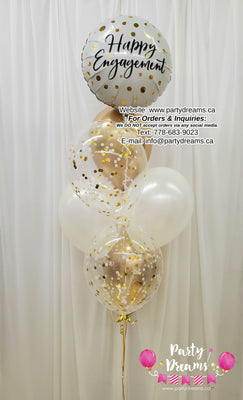 Pure Sweetness ~ Happy Engagement Balloon Bouquet #228