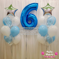 Best Wishes On Your Birthday! ~ Jumbo Number Birthday Balloon Bouquet Set #234