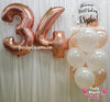 Soft & Sweet! ~ Jumbo Number & Bespoke Bubble Balloon Bouquet Set #SA01