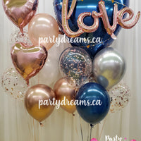 Midnight Romance ~ Balloon Bouquet Set #231