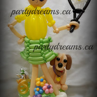 Balloon Sculpture - Birthday Tennis Lady (Medium) #BP29