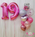 Sugar Plum ~ Number & Bespoke Bubble Balloon Bouquet Set #609