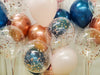 Romantic Navy Rose ~ Bespoke Bubble Balloon Bouquet Set #406
