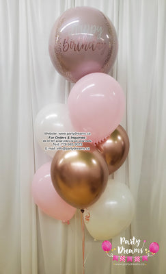 Pink Luster ~ Birthday Balloon Bouquet #513
