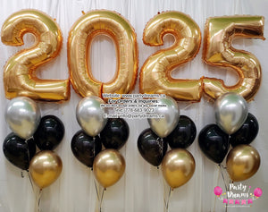 Deluxe Number Foil Balloon Set - Gold #211