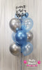 Blue Elegance ~ Congratulations Bespoke Bubble Balloon Bouquet #720