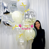 Buttercream Aura ~ Number & Bespoke Bubble Balloon Bouquet Set #625