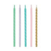 Pastel Assorted Spiral Candles