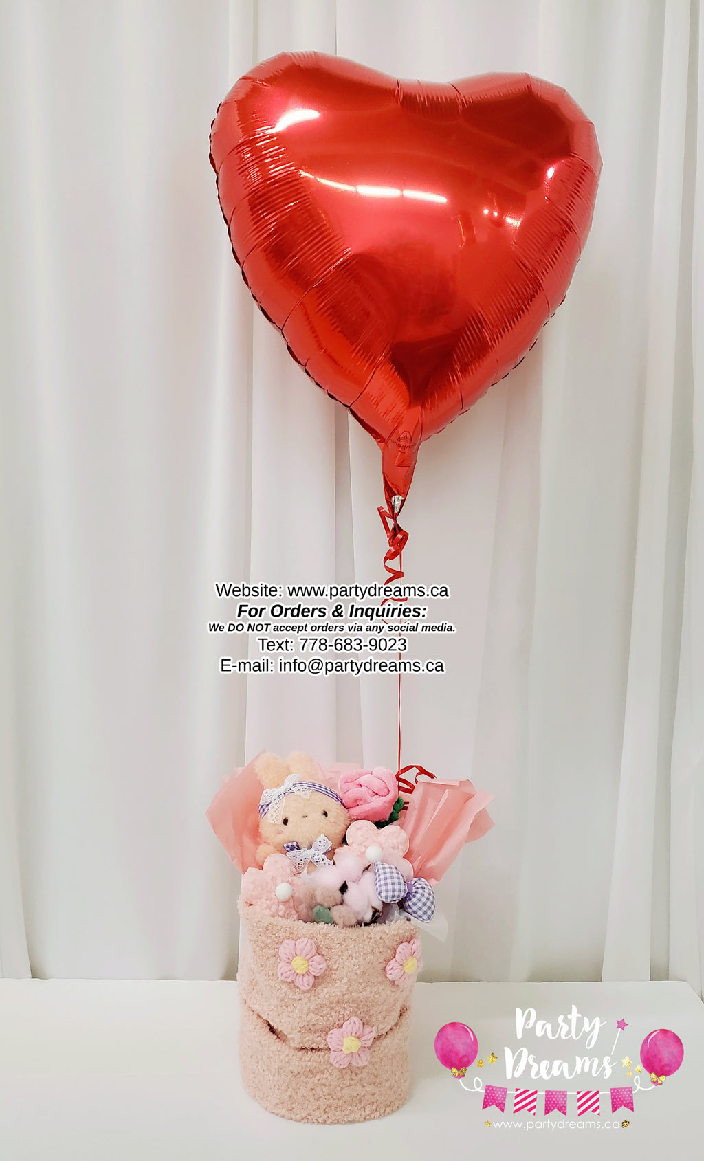 Fluffy Blossom-B ~ Valentine's Day Balloon Set #364
