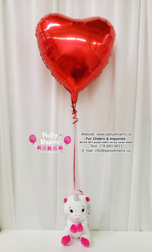 Lovely Unicorn Hug ~ Valentine's Day Balloon Set #362