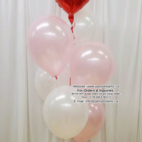 Romantic Pearl Heart ~ Balloon Bouquet #366