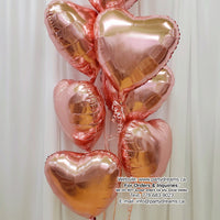 7 - Foil Heart Balloon Bouquet