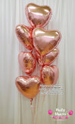 7 - Foil Heart Balloon Bouquet