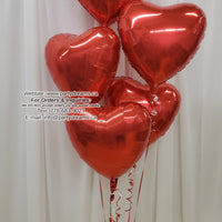 5 - Foil Heart Balloon Bouquet