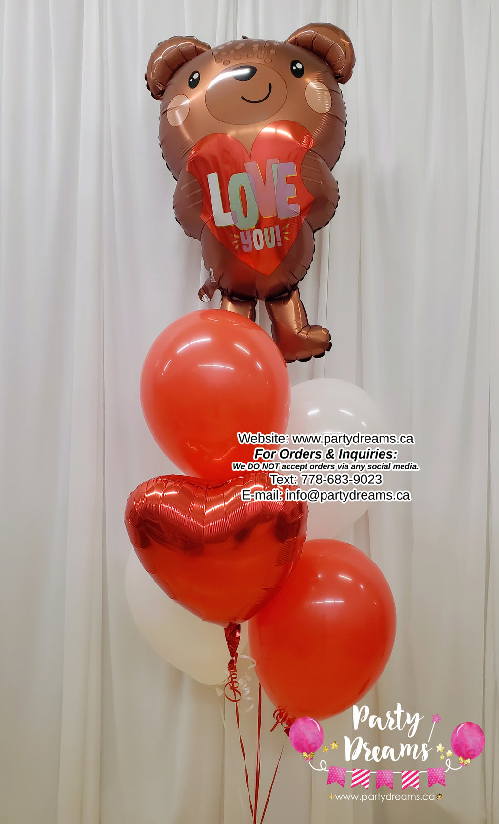 Beary Love Bash ~ Valentine's Day Balloon Bouquet #365
