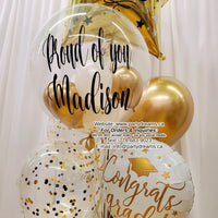 Cheers to Success ~ Graduation Bespoke Bubble Balloon Bouquet #372