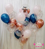 Romantic Navy Rose ~ Bespoke Bubble Balloon Bouquet Set #406