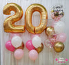 Pink Glow ~ Number & Bespoke Bubble Balloon Bouquet Set #127