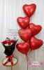 Quiet Romance ~ Valentine's Day 2026 Fresh Roses & Balloons Set #V18