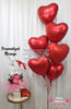 Velvet Heart ~ Valentine's Day 2026 Luxe Floral Bubble Balloon Gift Set #V11