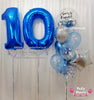 Blue Luxe ~ Number & Bespoke Bubble Balloon Bouquet Set #229