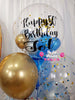 Blue Royale ~ Number & Bespoke Bubble Balloon Bouquet Set #651