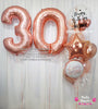 Rosé Radiance ~ Number & Bespoke Bubble Balloon Bouquet Set #38
