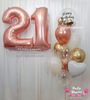 Rosé Harmony ~ Number & Bespoke Bubble Balloon Bouquet Set #624
