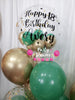 Emerald Lumina ~ Number & Bespoke Bubble Balloon Bouquet Set #670