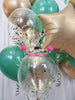 Emerald Lumina ~ Number & Bespoke Bubble Balloon Bouquet Set #670