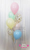 "Pastel Bliss Spark" ~ 7 Standard & Confetti Latex Balloon Bouquet #CL12