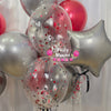 Ruby Lumina ~ Number & Bespoke Bubble Balloon Bouquet Set #686