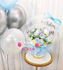 Bleu Éclat Symphony ~ Bespoke Flower Balloon Bouquet Set #803