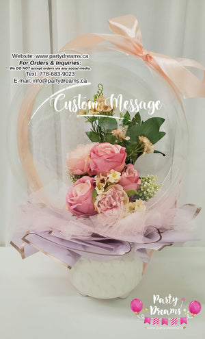 Custom Bespoke Floral Balloon Bouquet #503