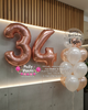 Soft & Sweet! ~ Number & Bespoke Bubble Balloon Bouquet Set #SA01