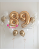 Gold Milestone ~ Number Birthday Confetti Balloon Bouquet Set #276-B