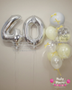 Buttercream Aura ~ Number & Bespoke Bubble Balloon Bouquet Set #625