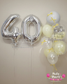 Buttercream Aura ~ Number & Bespoke Bubble Balloon Bouquet Set #625