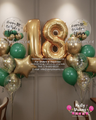Emerald Lumina ~ Number & Bespoke Bubble Balloon Bouquet Set #670