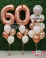 Rosé Dream ~ Number & Bespoke Bubble Balloon Bouquet Set #640