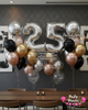 Silver Glam ~ Number Birthday Balloon Bouquet Set #150