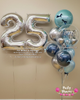 Moonlit Elegance ~ Number & Bespoke Bubble Balloon Bouquet Set #518