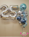 Moonlit Elegance ~ Number & Bespoke Bubble Balloon Bouquet Set #518